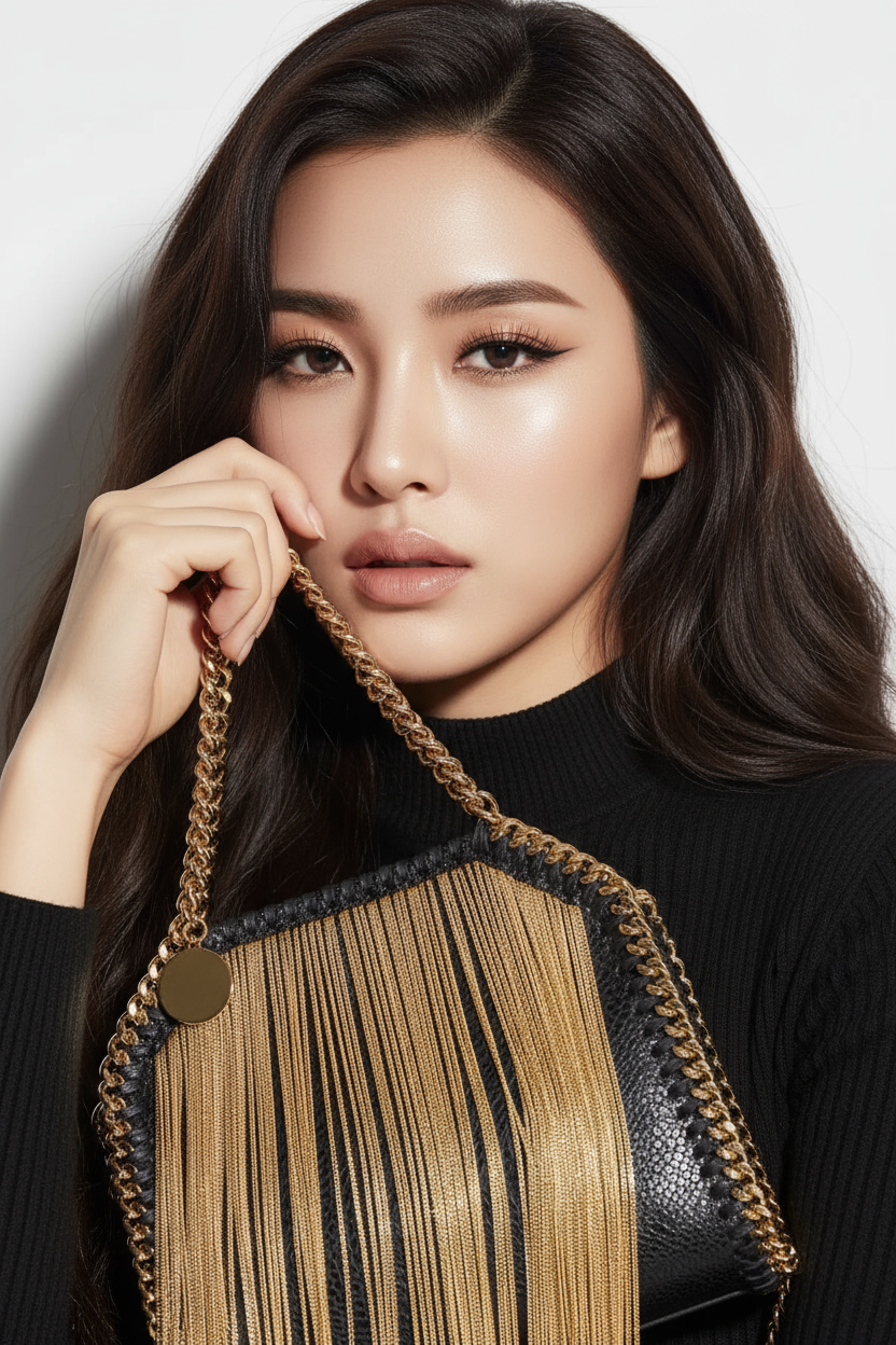 Borsa a tracolla chic con nappe in nylon di lusso | ULZZANG BELLA
