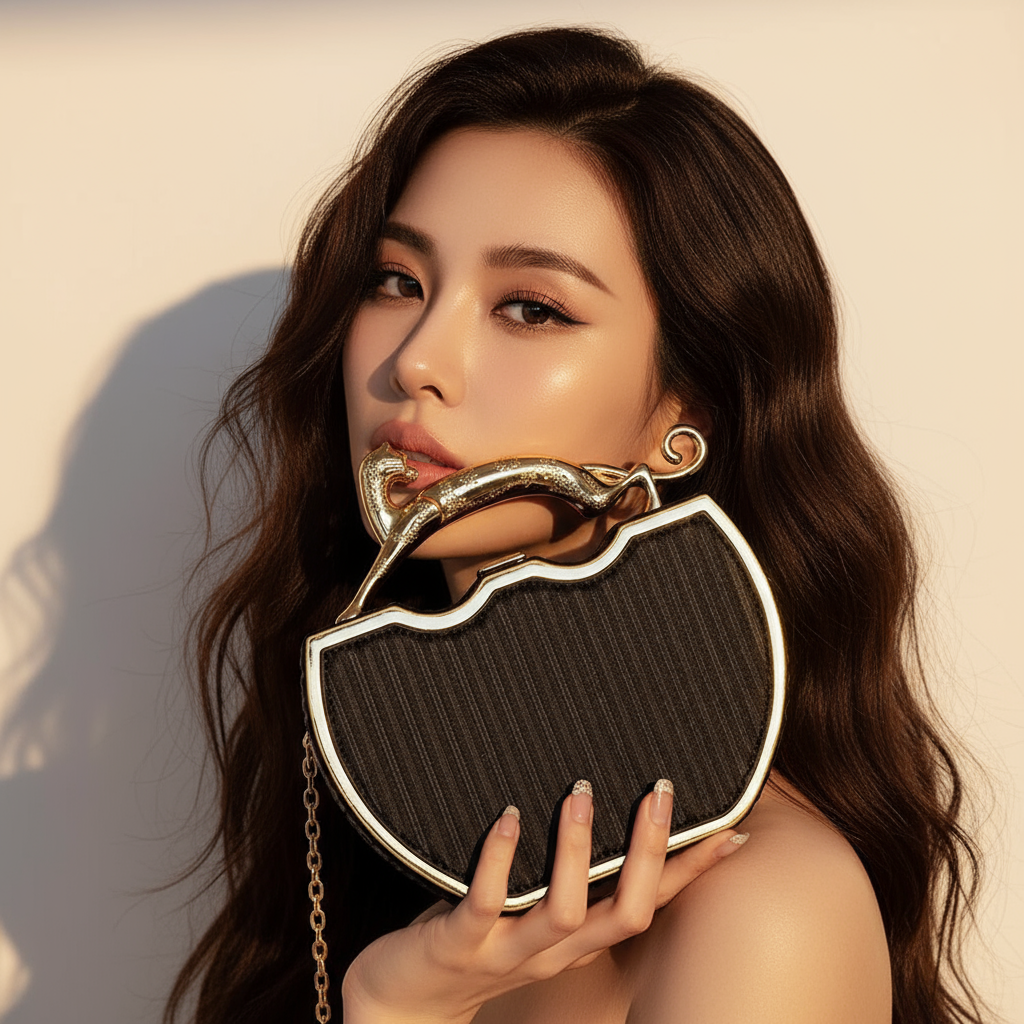 Sac à main bandoulière de luxe à rayures et imprimé | ULZZANG BELLA