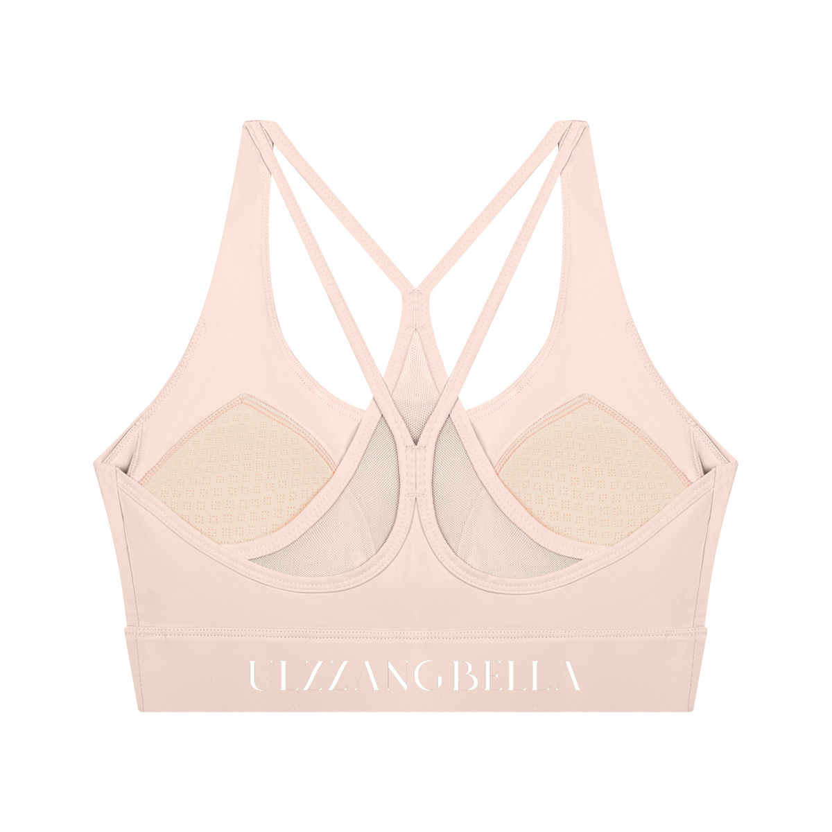 ULZZANG BELLA Sculpted U-Neck Cropped Yoga Sports Bra - Effortless Elegance