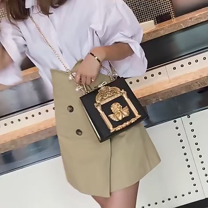 Luxury Divine Elegance Angel Crossbody Handbag for Women | ULZZANG BELLA
