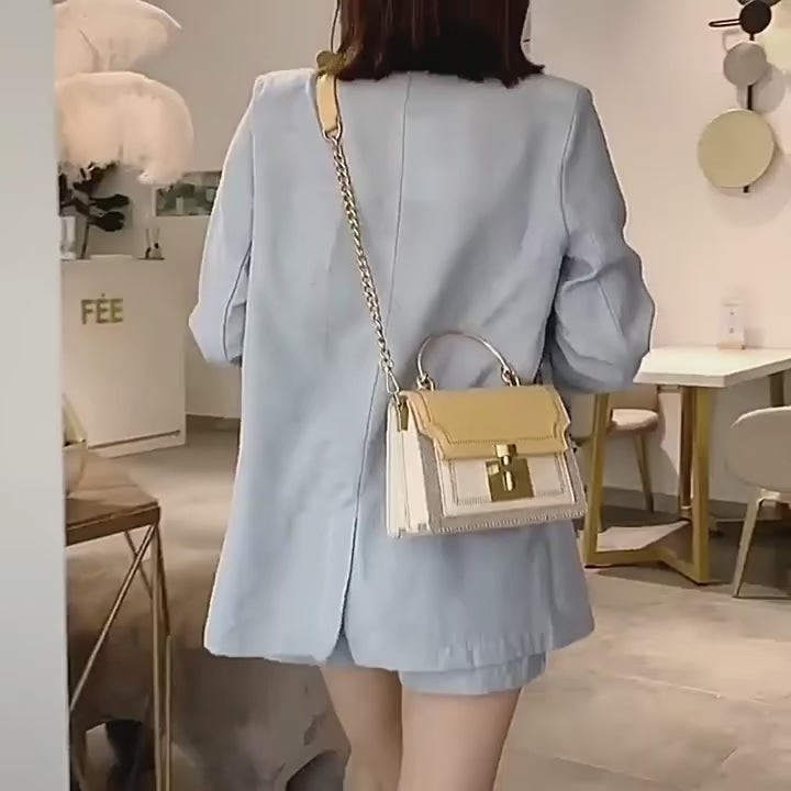 Luxe Crossbody PU Leather Messenger Handbag for Women | ULZZANG BELLA