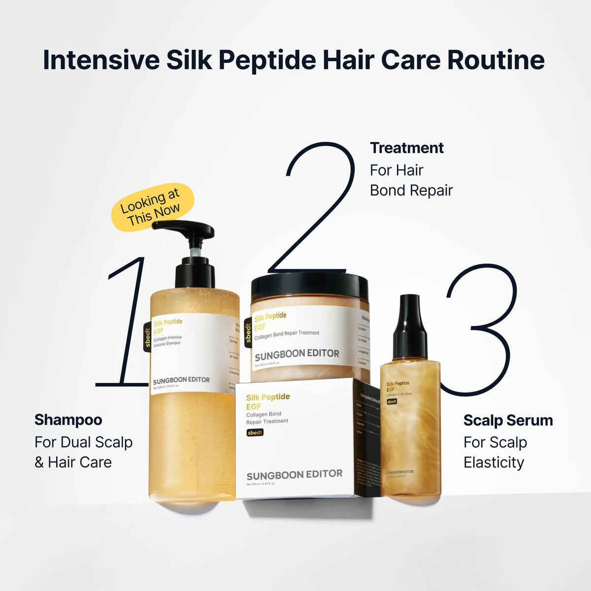 Silk Peptide EGF Collagen Intensive Volume Shampoo 400ml | Sungboon Editor