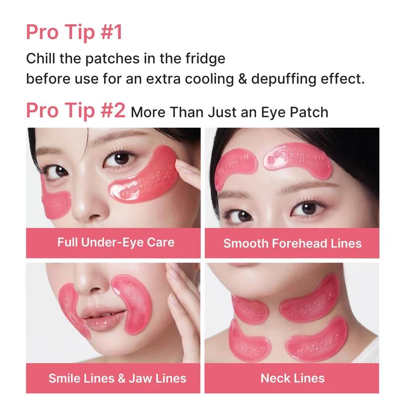 MEDICUBE PDRN Pink Collagen Jelly Eye Mask - Hydrating Luxury Care