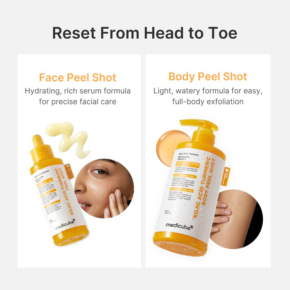 Kojic Acid Turmeric Body Peel Shot 280ml | MEDICUBE