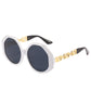 Retro Polygonal Frame Sunglasses: Trendy Eyewear for Fashionable Women | ULZZANG BELLA