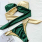 Sexy Contrasting Green Paradise Bikini Set for Women | ULZZANG BELLA