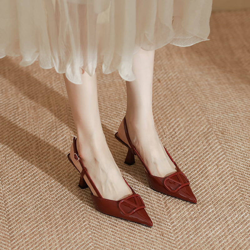Elegant High-Heeled Slip-On Dress Pumps | ULZZANG BELLA
