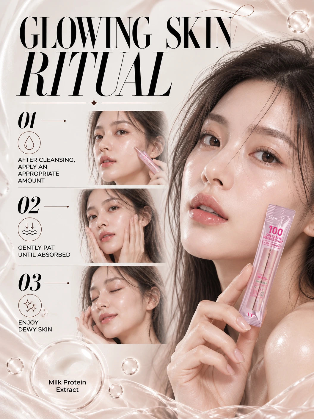 100 Collagen Reedle shot 10ea | VT Cosmetics | VT Cosmetics Collagen Reedle Serum - Couture Hydration Elixir