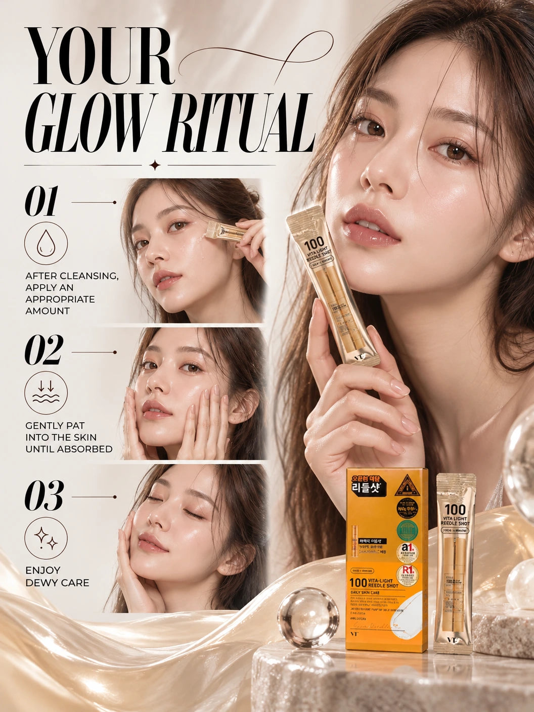 100 VITA-LIGHT Reedle shot 10ea | VT Cosmetics | VT Cosmetics Vita-Light Reedle Shot 100 - Couture Serum
