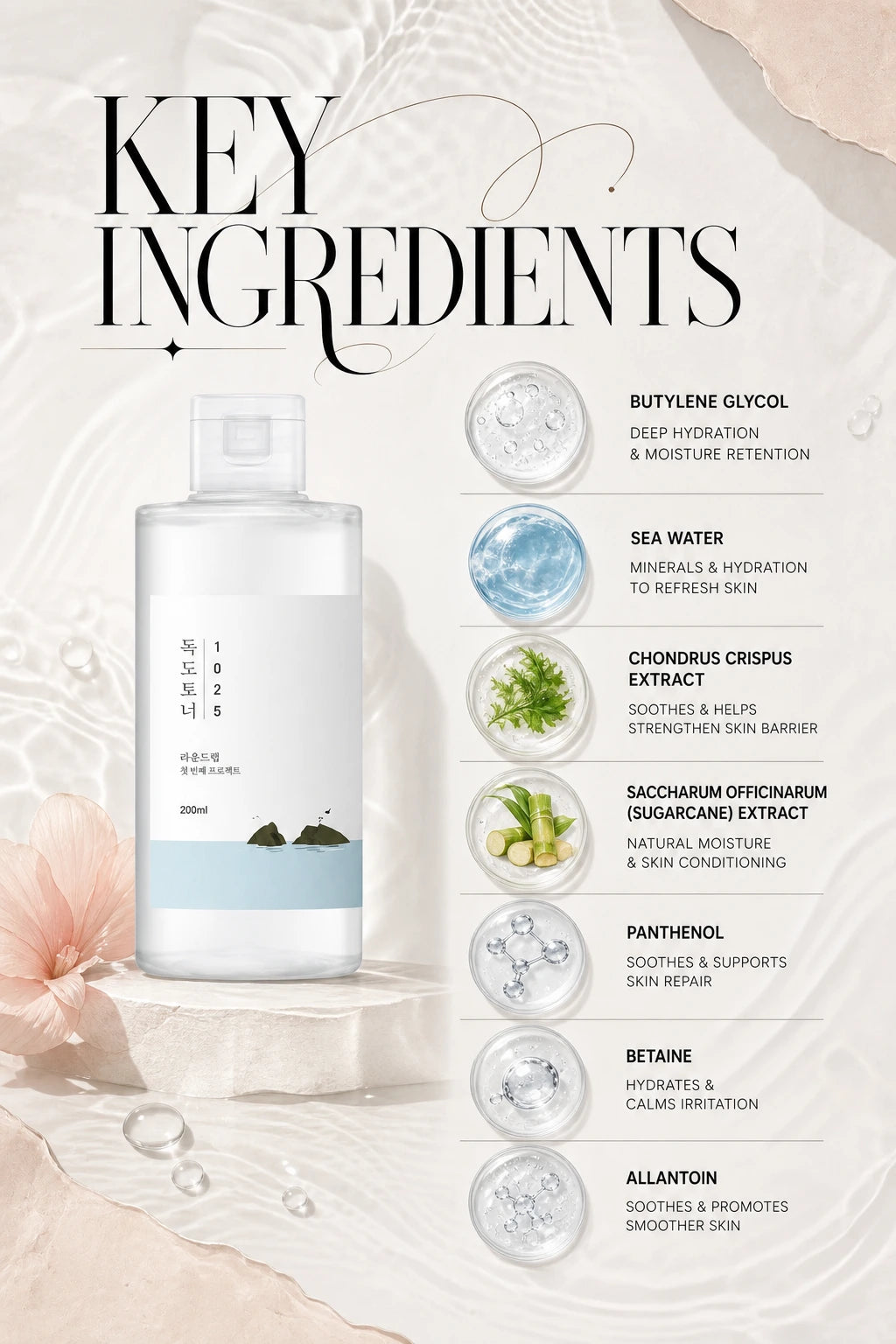 1025 Dokdo Toner 200ml | ROUNDLAB | ROUNDLAB 1025 Dokdo Toner - Artisanal Hydration Elixir