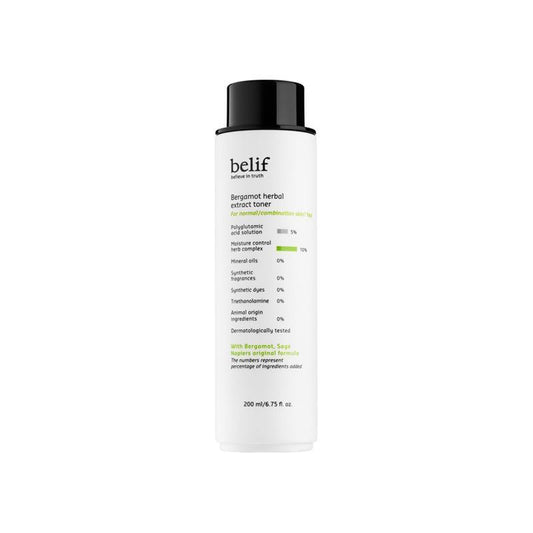 Bergamot Herbal Extract Toner 200ml | belif