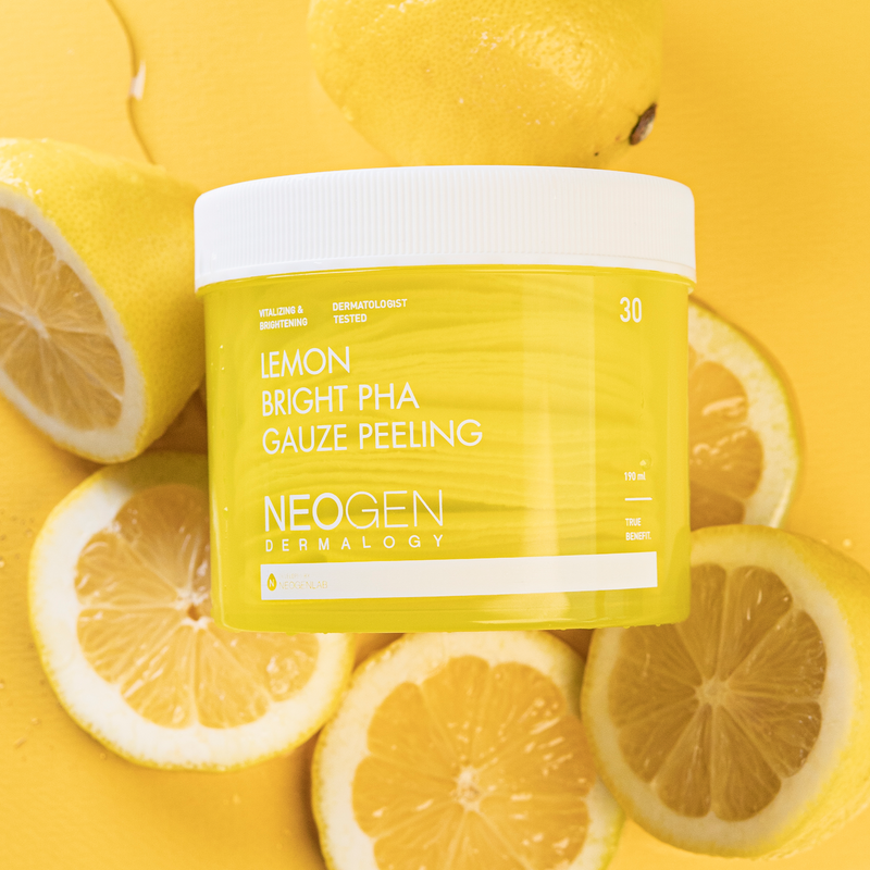 Dermalogy Lemon Bright PHA Gauze Peeling 190ml (30 Pads) | NEOGEN