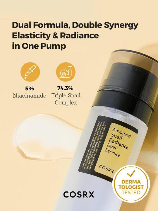 Advanced Snail Radiance Dual Essence 80ml | COSRX