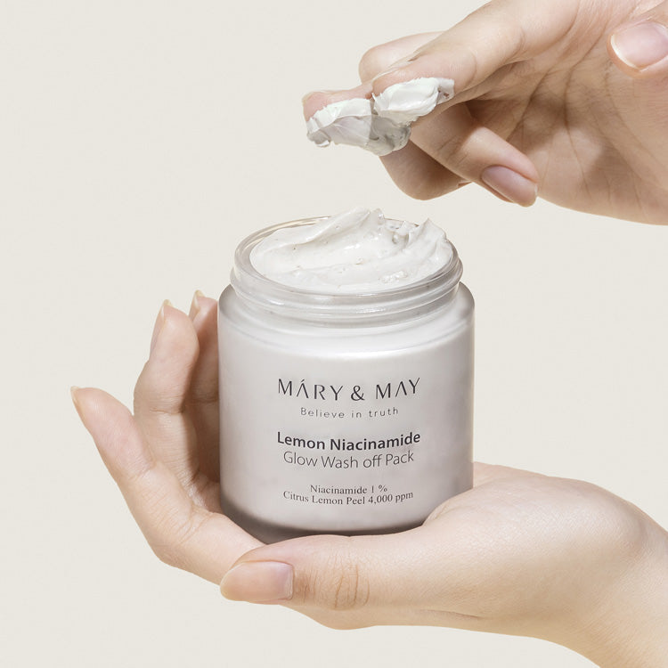 Lemon Niacinamide Glow Wash Off Pack 125g | Mary&May