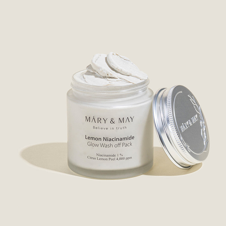 Lemon Niacinamide Glow Wash Off Pack 125g | Mary&May