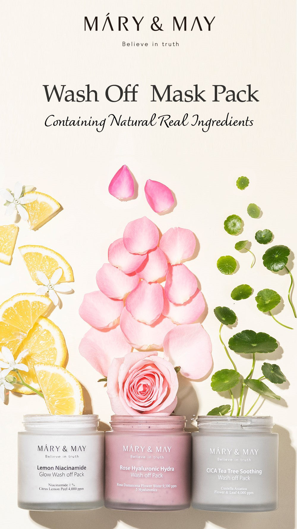 Rose Hyaluronic Hydra Wash Off Pack 125g | Mary&May