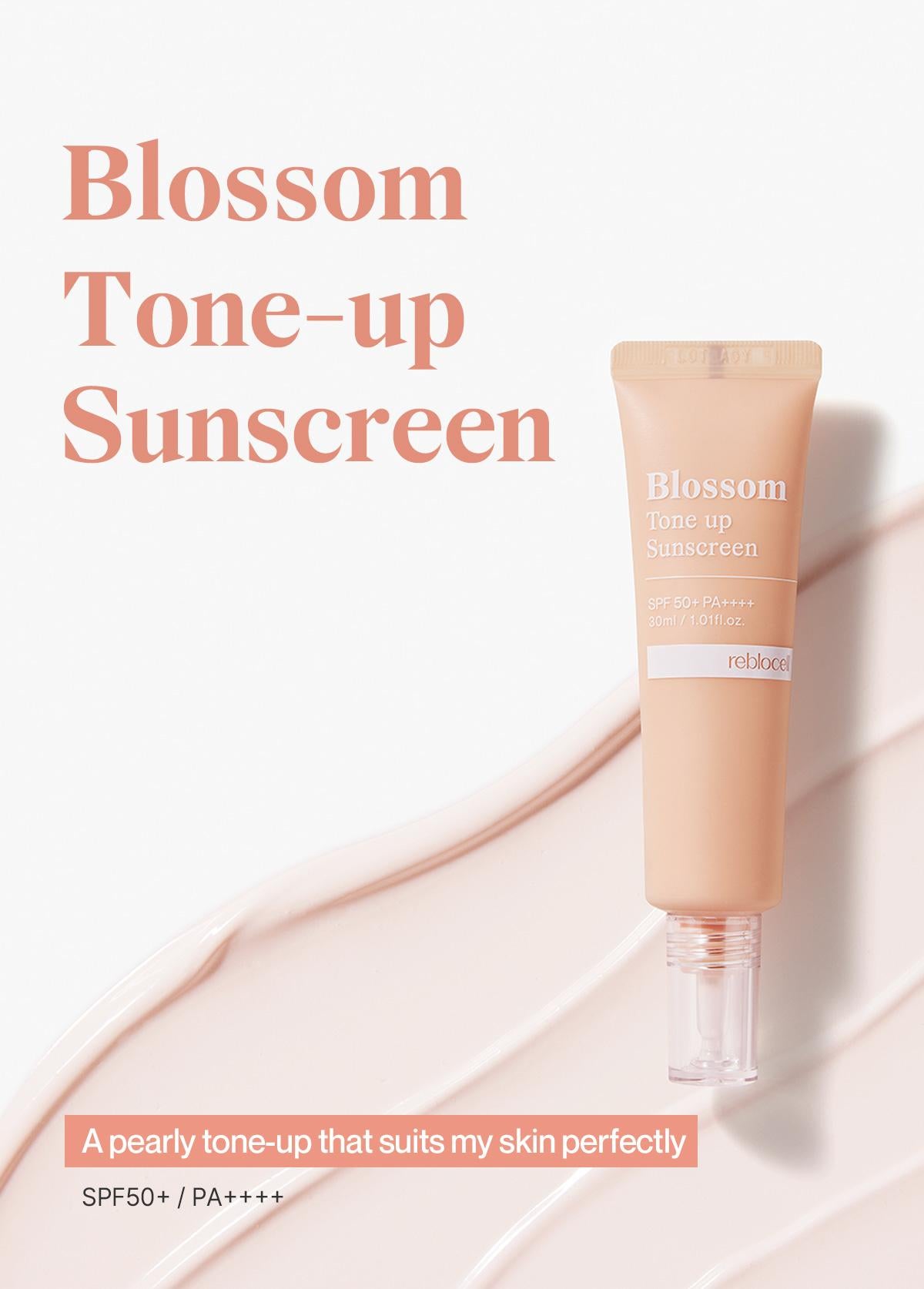 Blossom Tone up Sunscreen SPF 50+ PA++++ 30ml | Reblocell