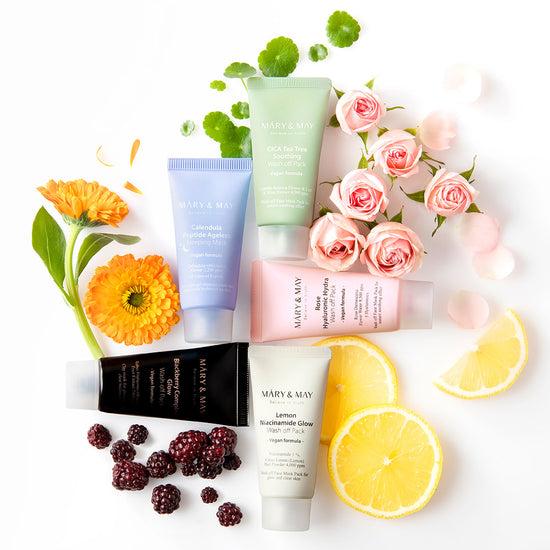 Vegan Wash Off Mask Mini Gift Set (30g x5) | Mary&May