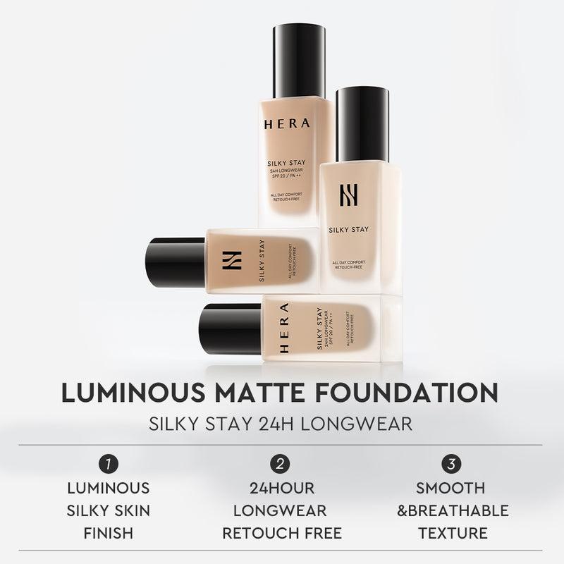 Silky Stay Foundation 24h Longwear PA++ 30g - 21C1 Rose Vanilla | HERA
