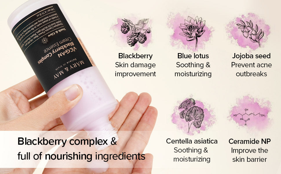 Vegan Blackberry Complex Cream Essence 30ml [Miniature] | Mary&May