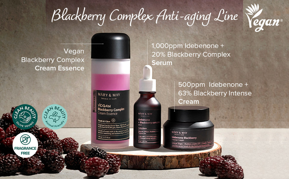 Vegan Blackberry Complex Cream Essence 30ml [Miniature] | Mary&May