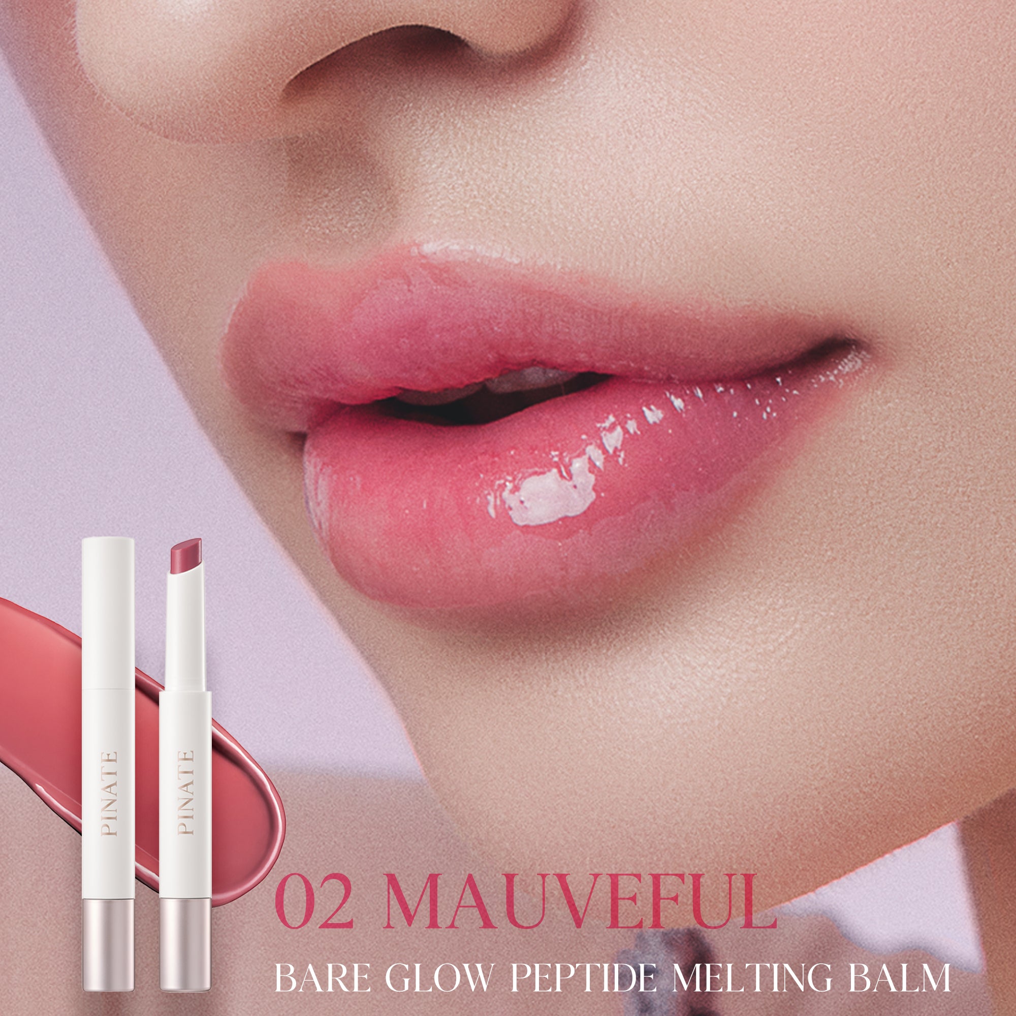 Pinate Bare Glow Peptide Melting Balm - Hydrating Luxury Color
