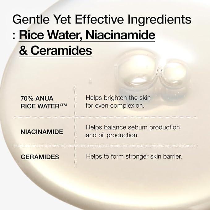 RICE 70 GLOW MILKY TONER 250ml | Anua