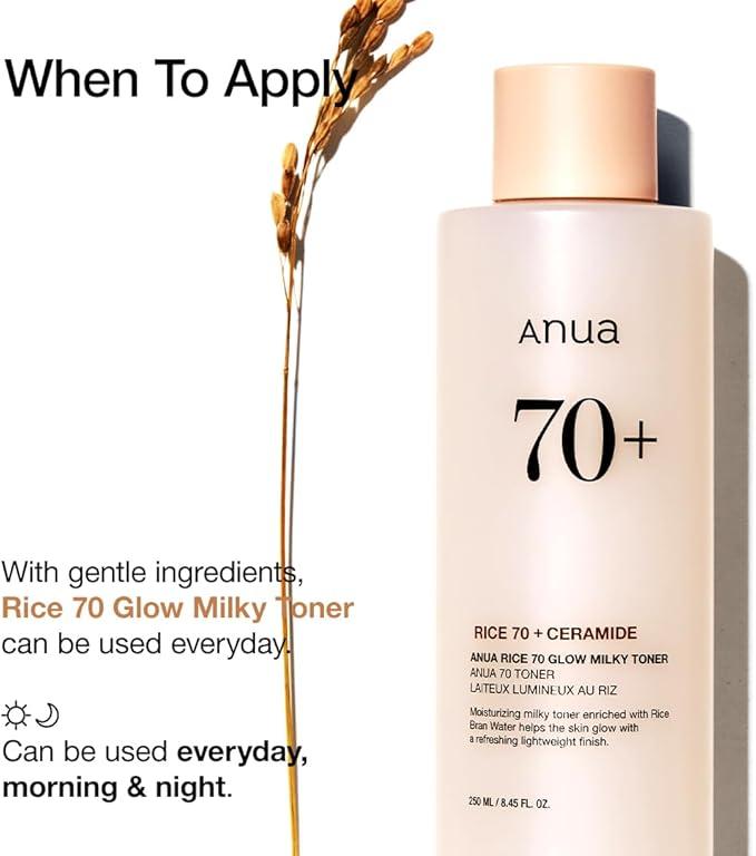 RICE 70 GLOW MILKY TONER 250ml | Anua