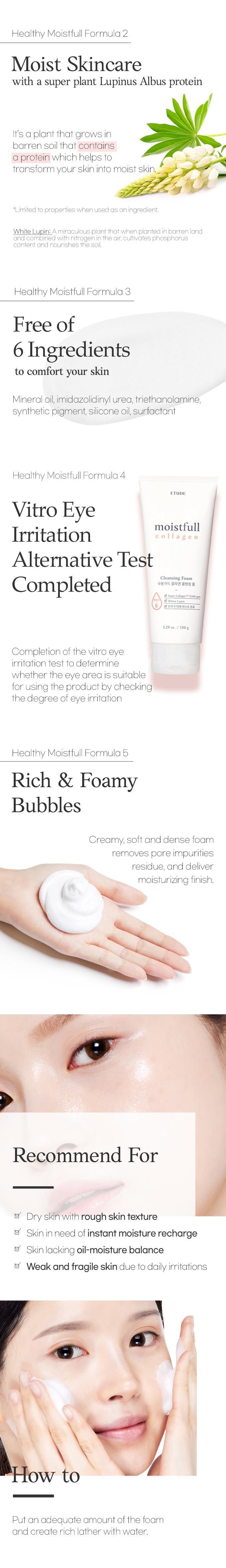 Indulge in Hydration: Moistfull Collagen Cleansing Foam (150ml) | Etude House