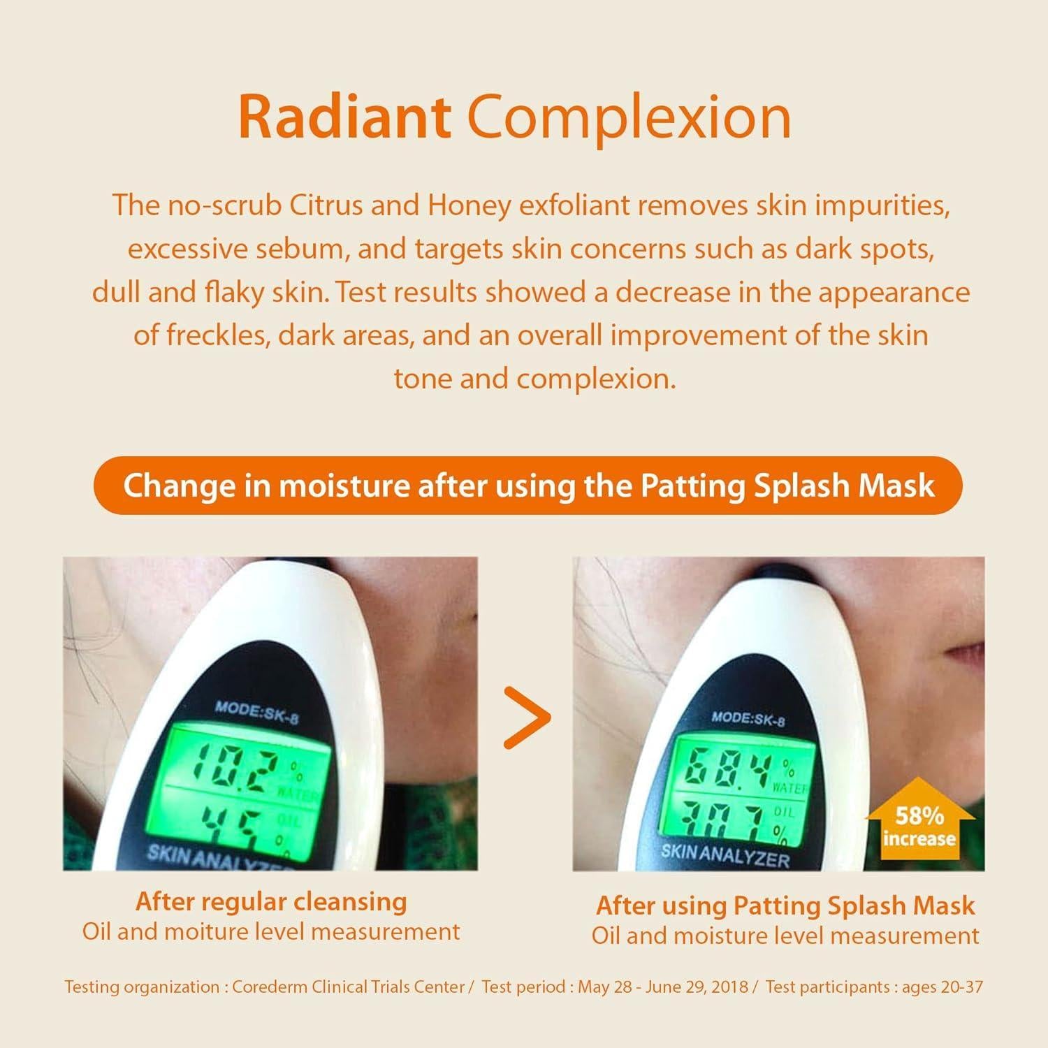 Patting Splash Mask Energy Yellow Citrus & Honey 150ml | Blithe