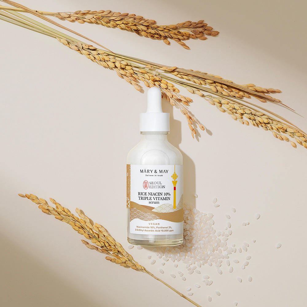 Experience the exquisite craftsmanship of athé's Rice Niacin Triple Vitamin Serum, a luxurious formulation from South Korea that elevates your skincare ritual with radiant results.