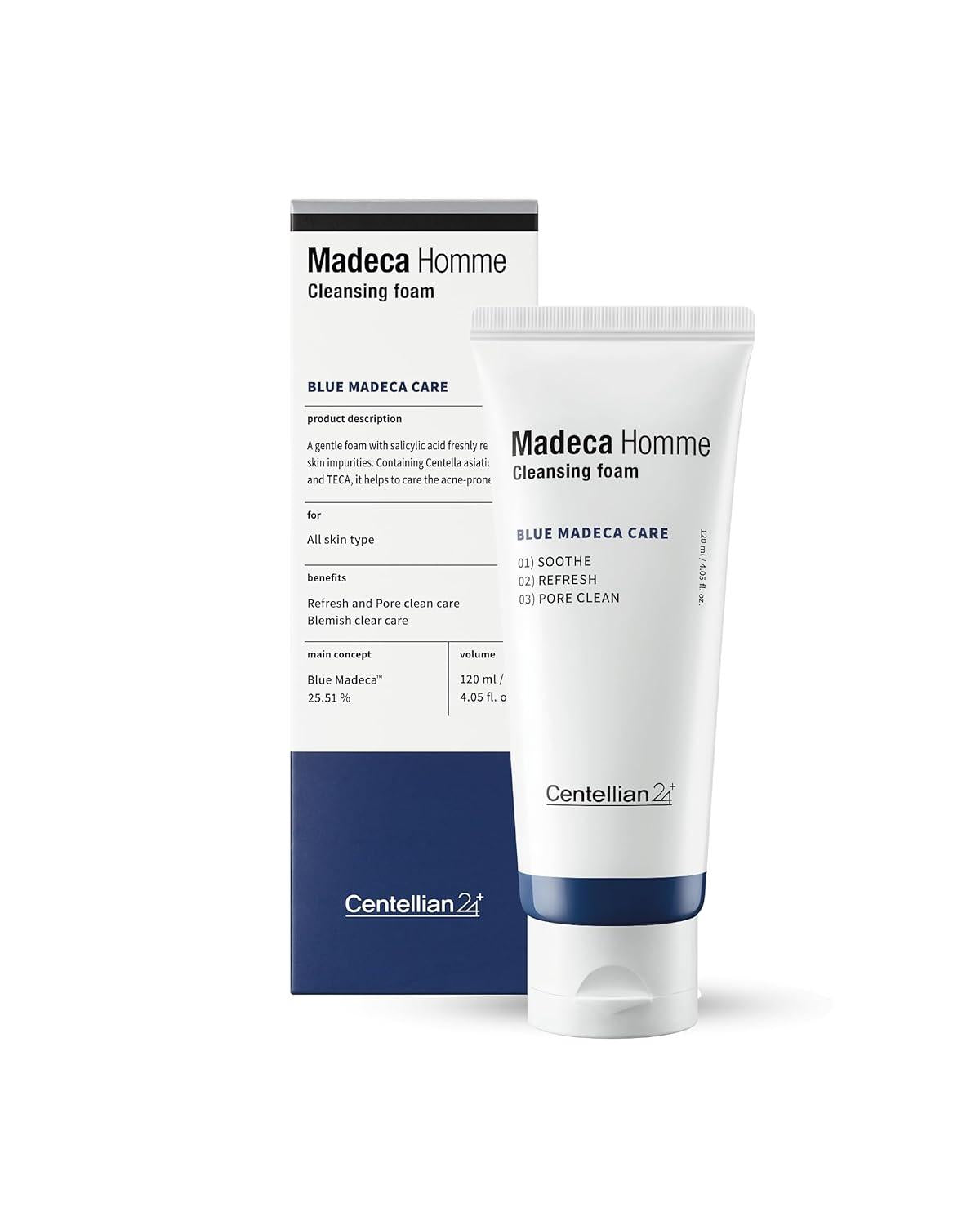 Madeca Homme Cleansing Foam 120ml | Centellian24