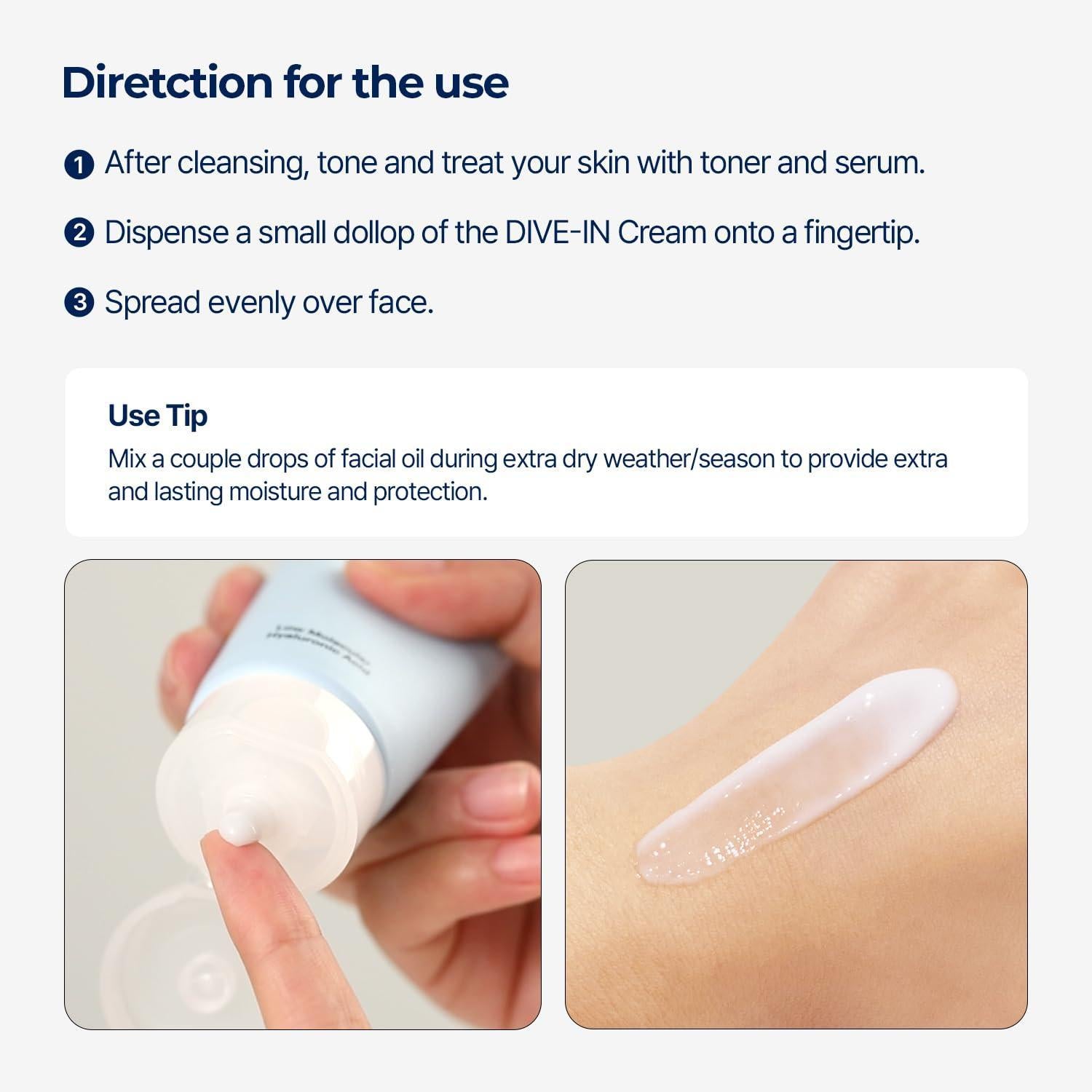 DIVE IN Low Molecular Hyaluronic Acid Cream 80ml | Torriden