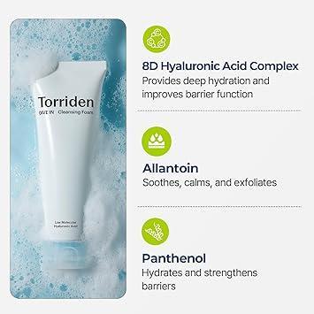 DIVE IN Low Molecular Hyaluronic Acid Cleansing Foam 150ml | Torriden