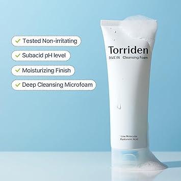 DIVE IN Low Molecular Hyaluronic Acid Cleansing Foam 150ml | Torriden