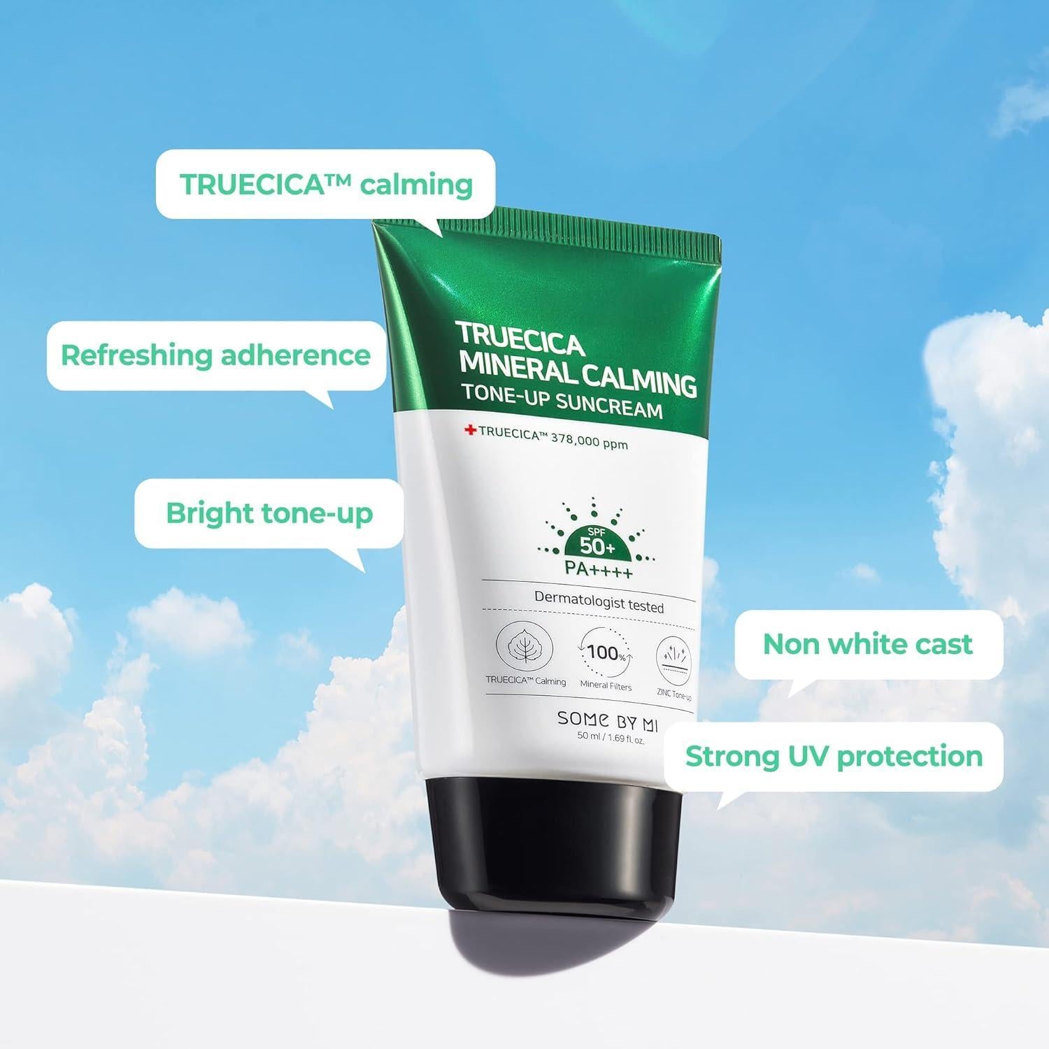Truecica Mineral Calming Tone-Up Suncream 50ml | SOME BY MI