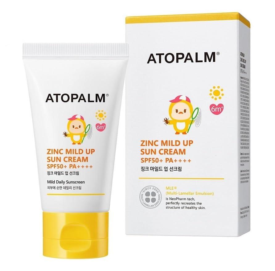 Zinc Mild Up Sun Cream SPF50+ PA++++ 65g | Atopalm