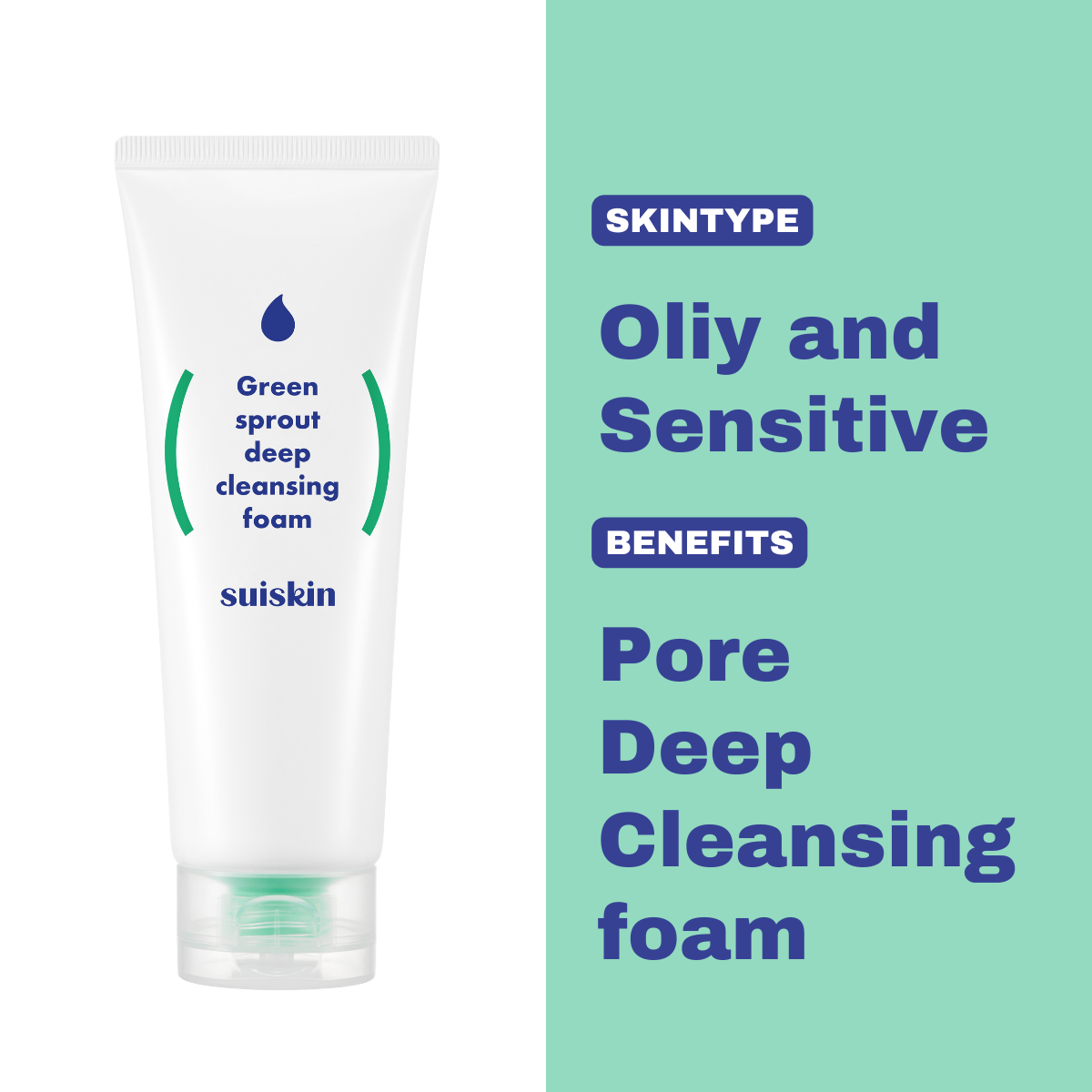 Green sprout deep cleansing foam 150ml | SUISKIN