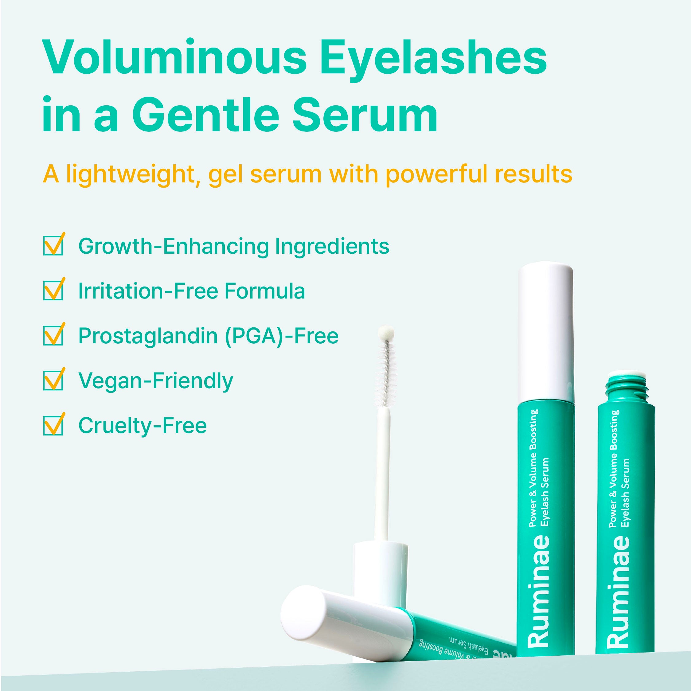 Power & Volume Boosting Eyelash Serum 10ml | Ruminae