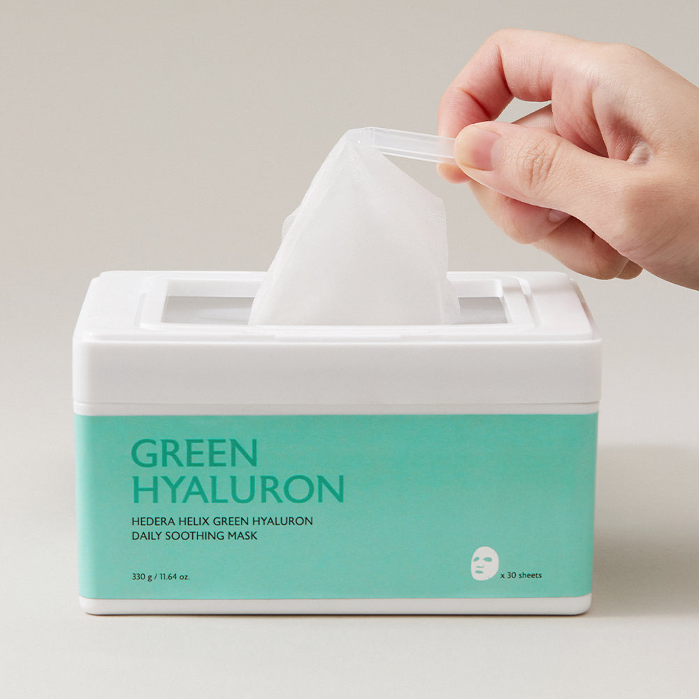 Hedera Helix Green Hyaluron Daily Soothing Mask 30 pcs | Milk Touch