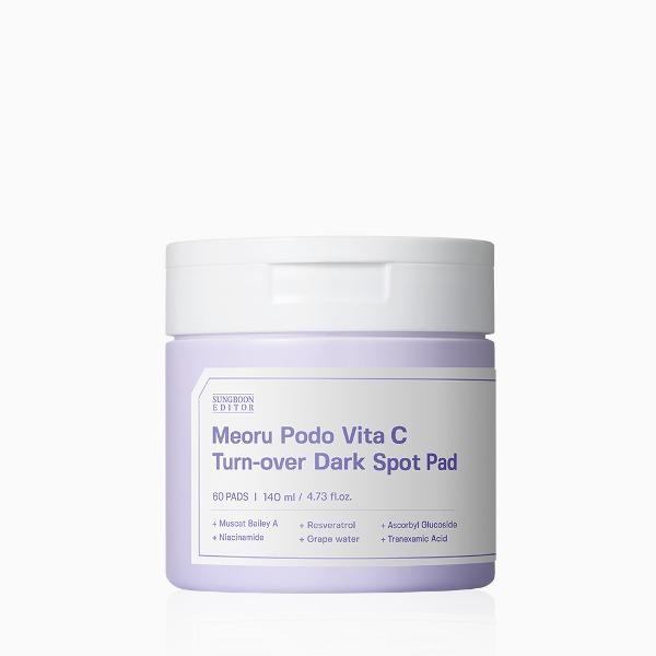 Meoru Podo Vita C Turn-over Dark Spot Pad 60pcs, 140ml | Sungboon Editor