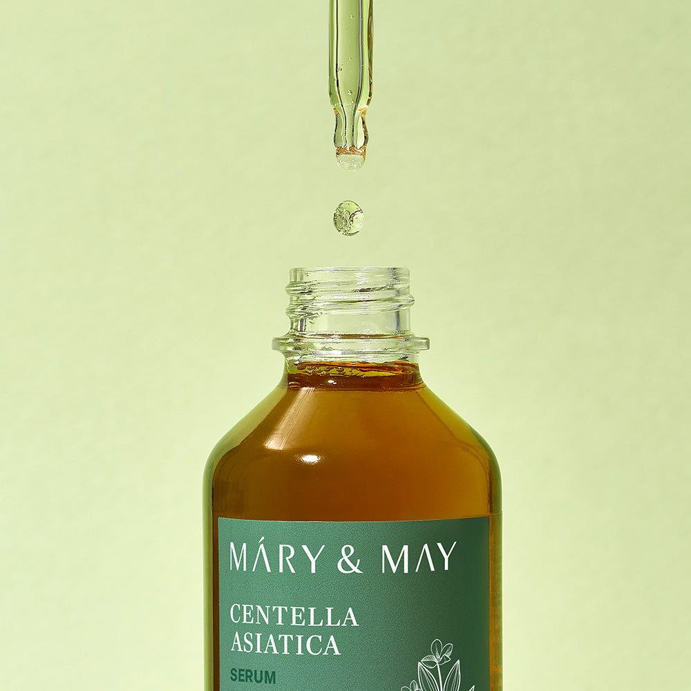 Discover the exquisite Mary&May Centella Asiatica Serum, a South Korean formulation crafted with 95% Centella Extract to elevate your skincare routine with luxurious hydration and soothing elegance.