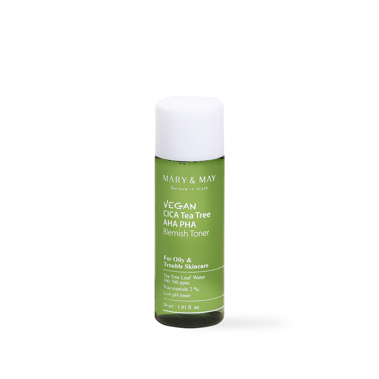 Vegan CICA Tea Tree AHA PHA Blemish Toner - 30ml [Miniature] | Mary&May