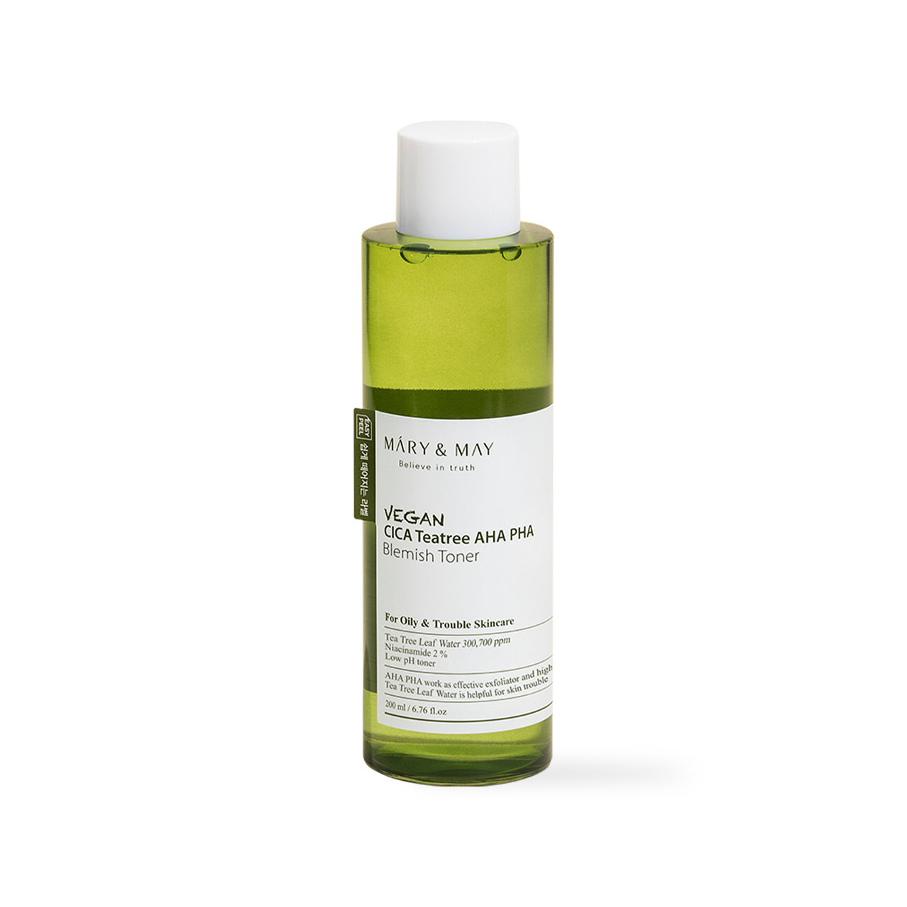 Vegan CICA Tea Tree AHA PHA Blemish Toner - 200ml | Mary&May
