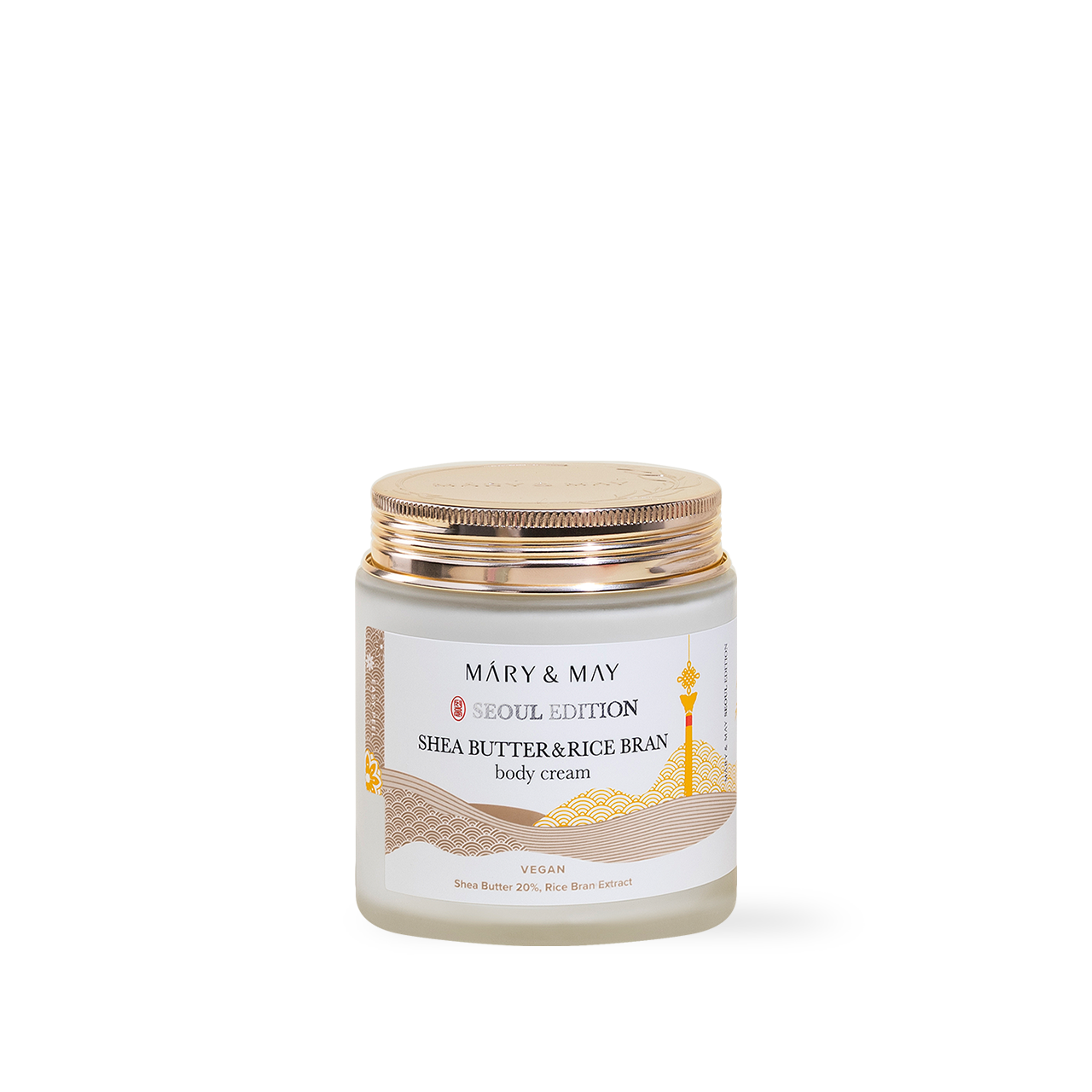 Indulge in the luxurious Mary&May Shea Butter & Rice Bran Body Cream, crafted in South Korea with 20% shea butter for deeply nourished, radiant skin.