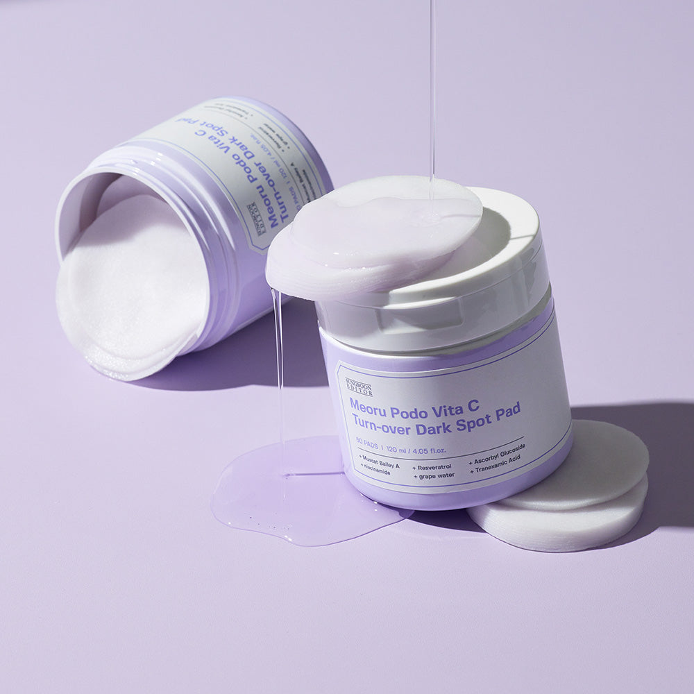 Meoru Podo Vita C Turn-over Dark Spot Pad 60pcs, 140ml | Sungboon Editor