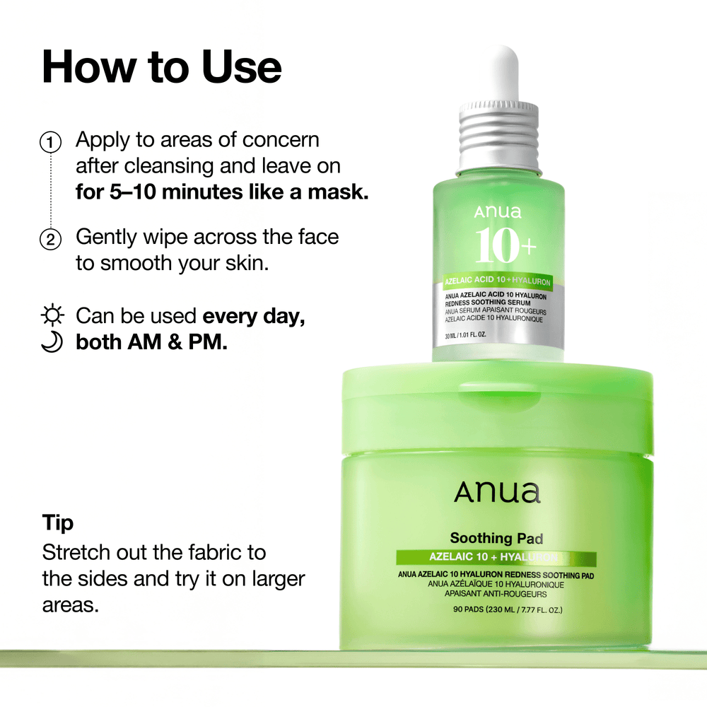 Azelaic 10 Hyaluron Redness Soothing Pad | Anua
