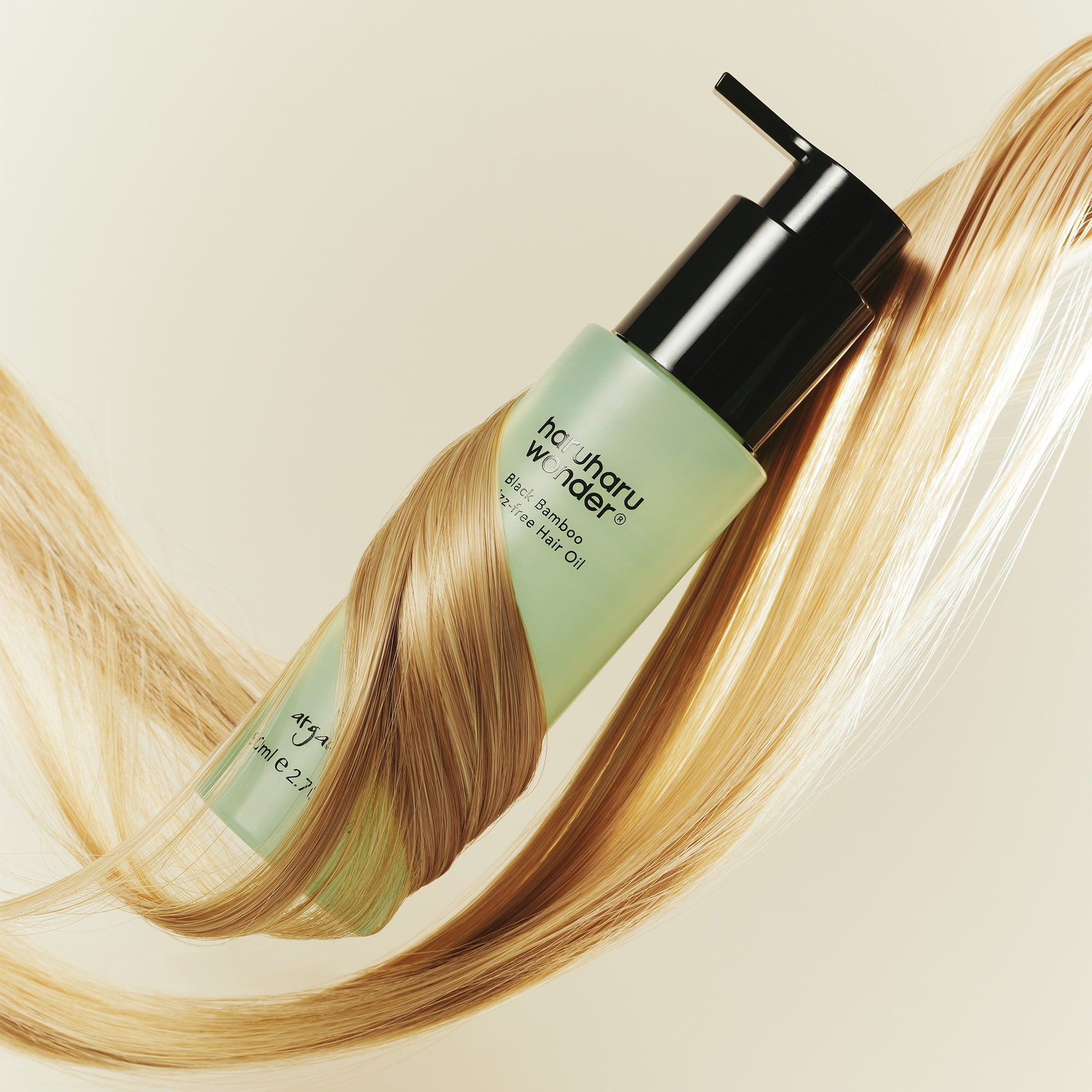 Frizz-Free Black Bamboo Hair Oil for Luminous Shine | Haruharu Wonder