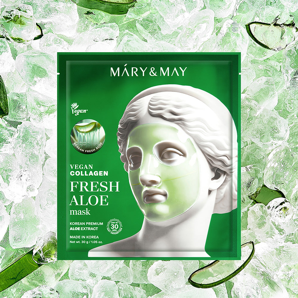 Vegan Collagen Fresh Aloe Mask (30g x4) | Mary&May