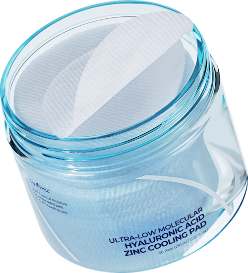 Ultra-Low Molecular Hyaluronic Acid Zinc Cooling Pad 150ml 60ea | ISNTREE